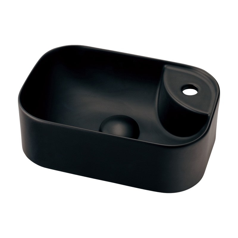 カクダイ 2236220 角型手洗器 マットブラック 493-273-D 1個(ご注文単位1個)【直送品】
