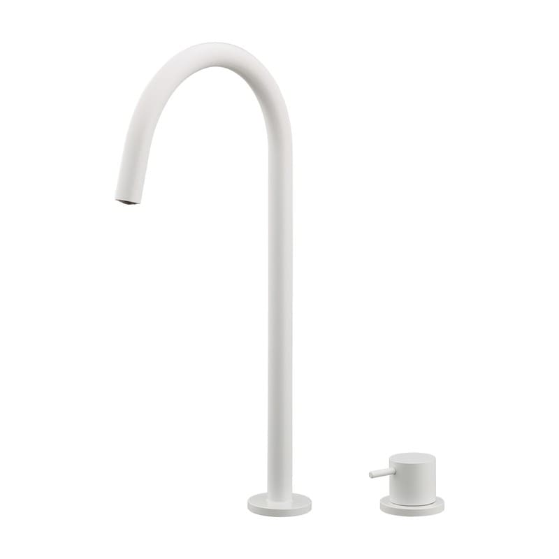 カクダイ 2236542 台付水栓 トール マットホワイト 716-402-MW 1個（ご注文単位1個）【直送品】