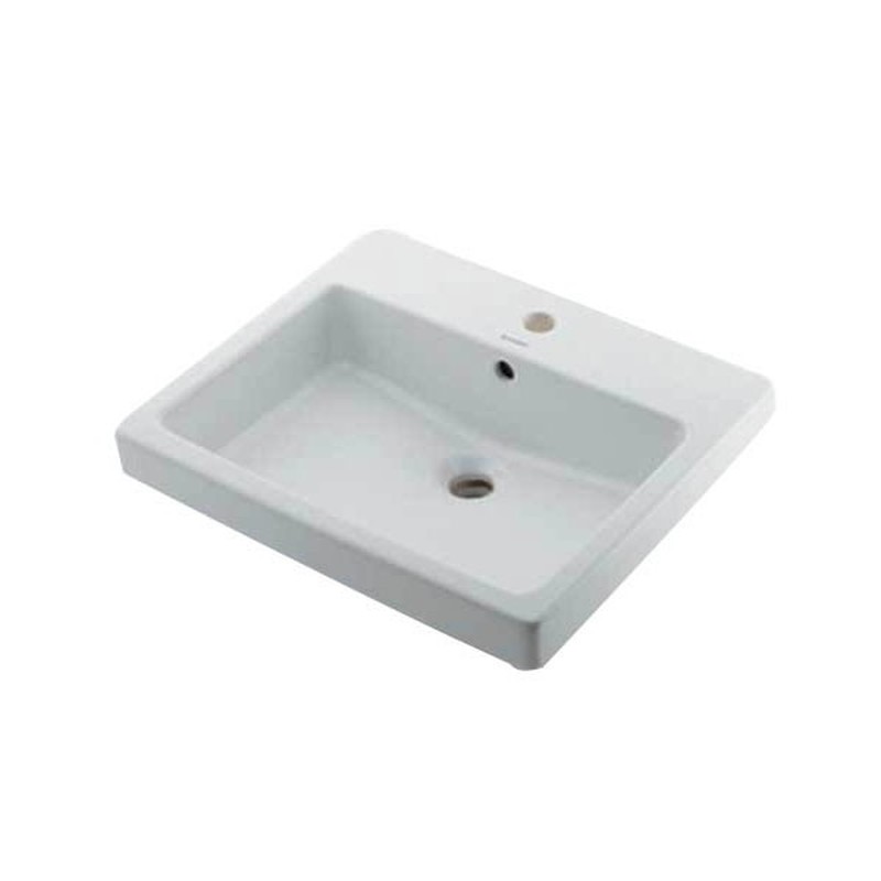 カクダイ 2228612 DU-0315550000 角型洗面器/1ホール #DU-0315550000 1個（ご注文単位1個）【直送品】