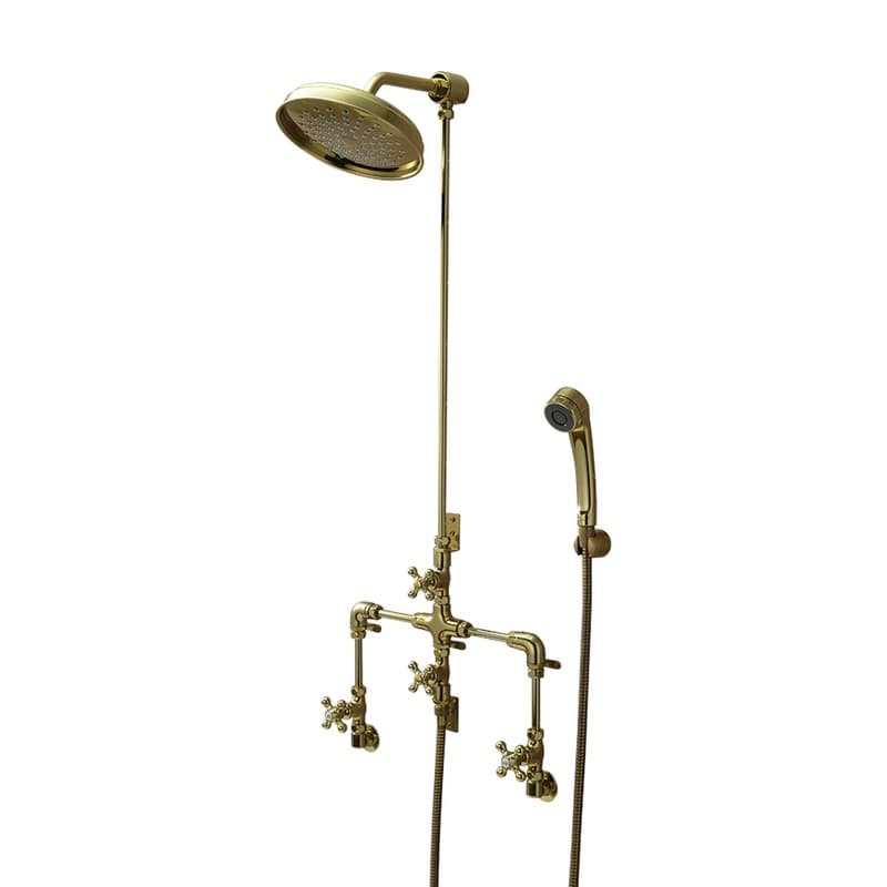 カクダイ 2236002 オーバーヘッドシャワー混合栓 アンティークゴールド 139-100-AG 1個（ご注文単位1個）【直送品】