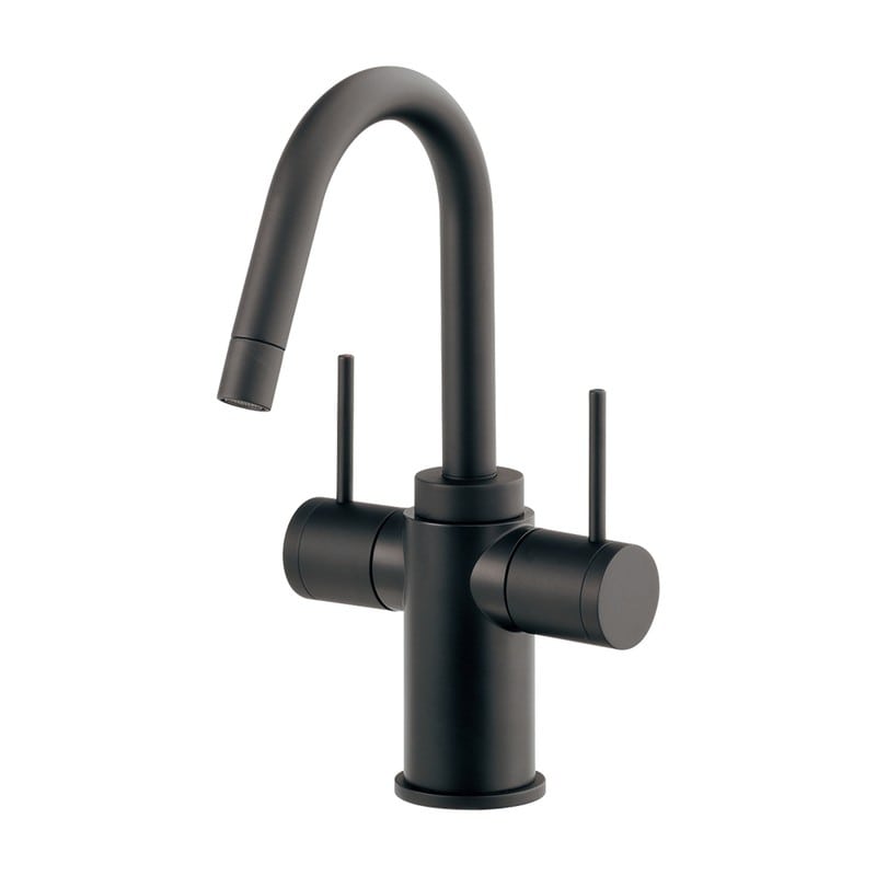 カクダイ 2236026 2ハンドル混合栓 マットブラック 150-472-D 1個（ご注文単位1個）【直送品】