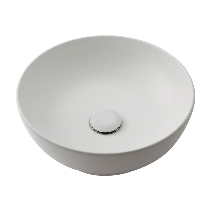 カクダイ 2234627 丸型手洗器 マットホワイト LY-493233-W 1個（ご注文単位1個）【直送品】