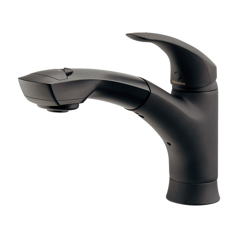 カクダイ 2234711 シングル引出混合栓Mブラック #118-003-D 1個（ご注文単位1個）【直送品】