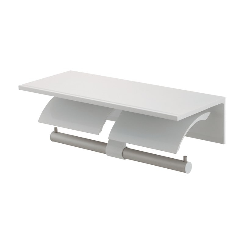 カクダイ 2231621 ツインペーパーホルダー ホワイト #203-016-W 1個（ご注文単位1個）【直送品】