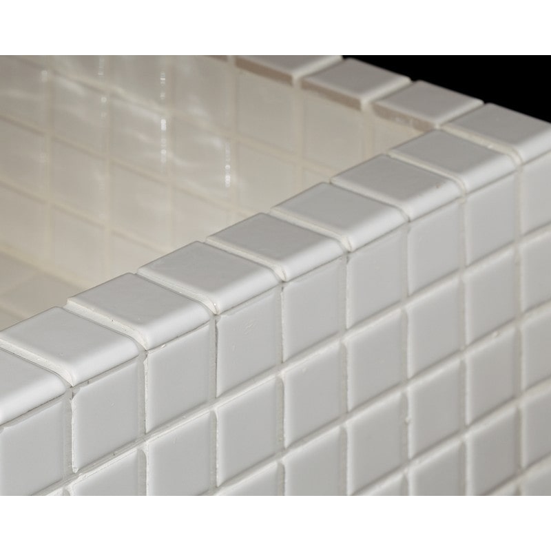 カクダイ 2237281 タイル貼り洗面器ホワイト 493-343-W 1個（ご注文単位1個）【直送品】