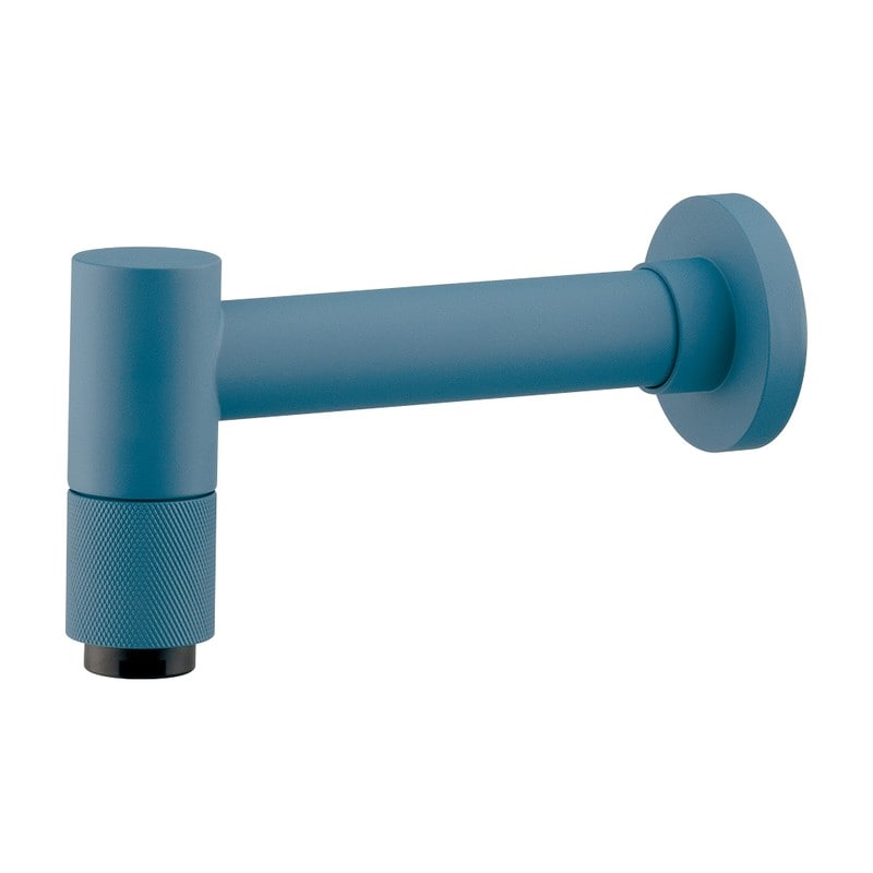 カクダイ 2237490 横水栓ロング・マットブルー 702-080B-MB 1個（ご注文単位1個）【直送品】