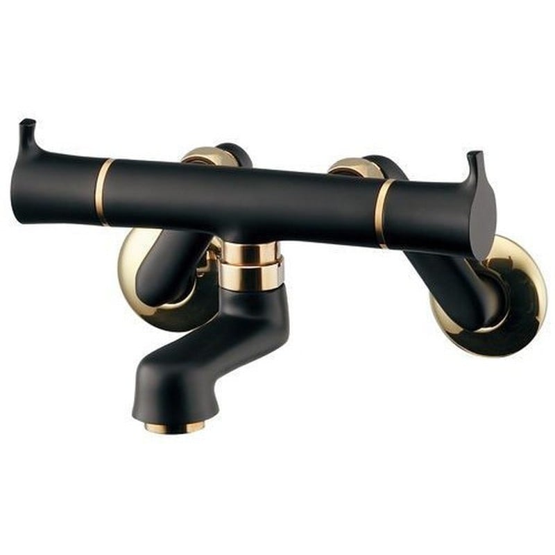 カクダイ 2231403 2ハンドル混合栓マットブラック #128-015-D 1個（ご注文単位1個）【直送品】