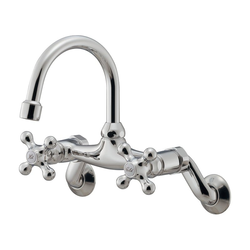 カクダイ 2235791 2ハンドル混合栓 #124-111 1個（ご注文単位1個）【直送品】