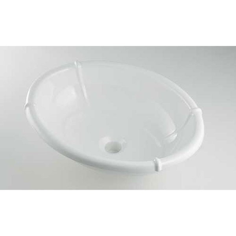 カクダイ 2230175 丸型洗面器 LY-493209 1個（ご注文単位1個）【直送品】