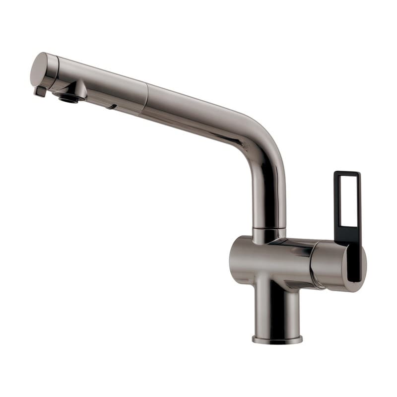 カクダイ 2235961 シングルレバー混合栓 ダークシルバー 117-047-DS 1個（ご注文単位1個）【直送品】