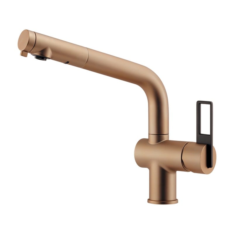 カクダイ 2235962 シングルレバー混合栓 シャンパンゴールド 117-047-GB 1個（ご注文単位1個）【直送品】