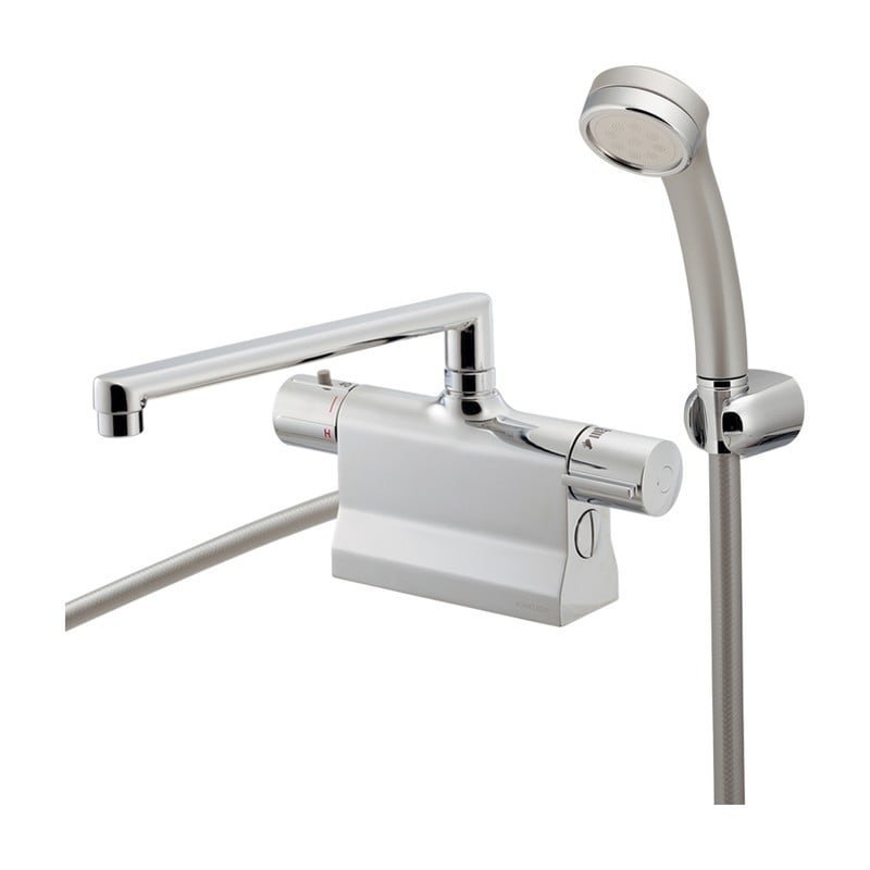 カクダイ 2236042 サーモスタットシャワー混合栓デッキタイプ 175-022K 1個（ご注文単位1個）【直送品】