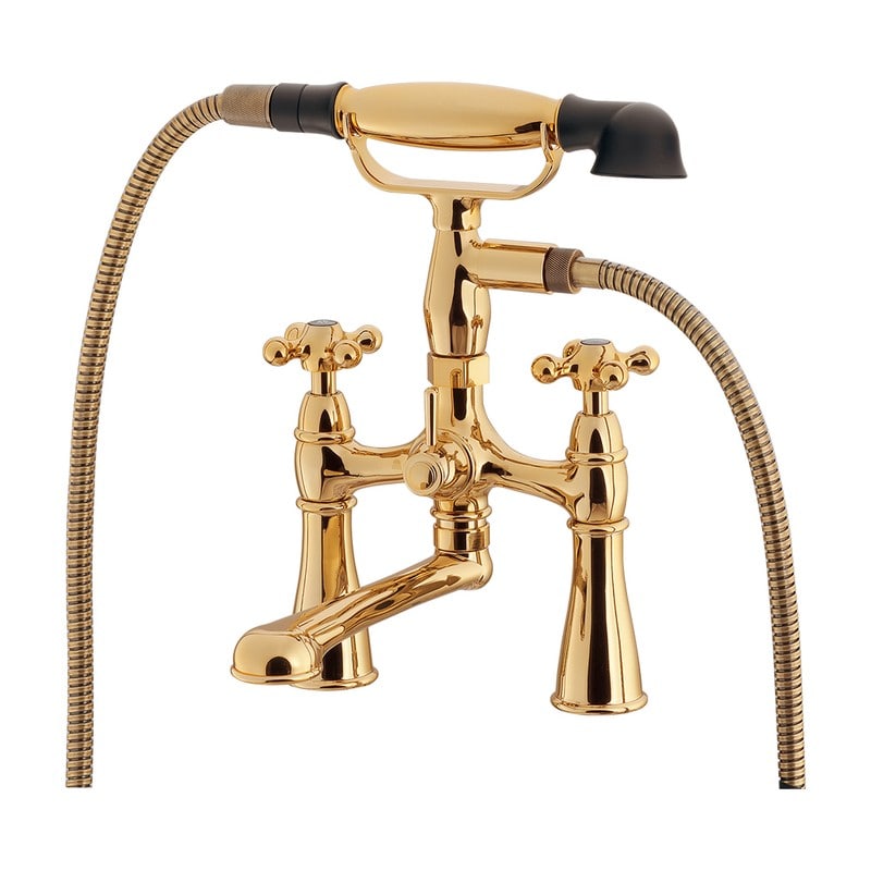 カクダイ 2235387 2ハンドルシャワー混合栓 AG #152-310-AG 1個(ご注文単位1個)【直送品】