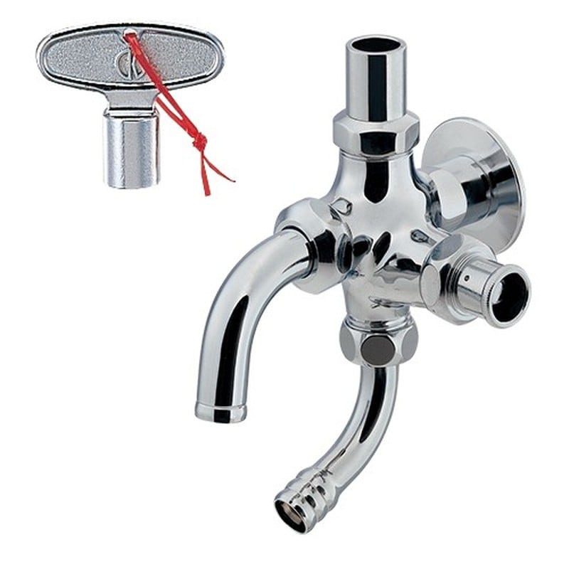 カクダイ 2237543 共双口万能ホーム水栓凍結止 704-611 1個(ご注文単位1個)【直送品】