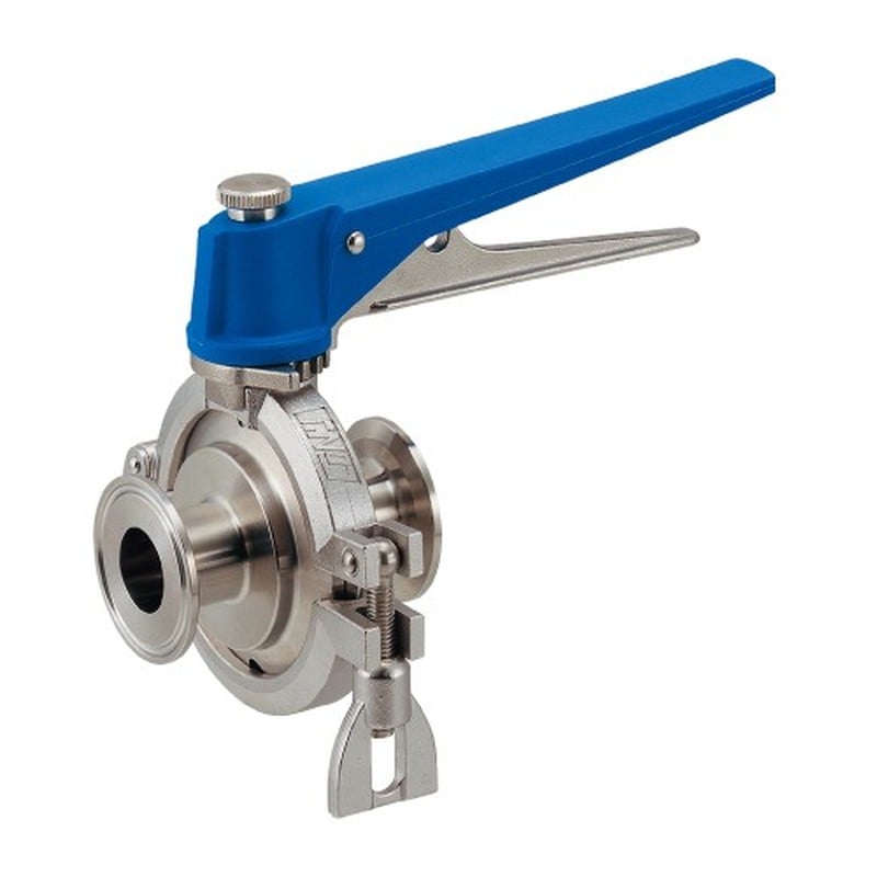 カクダイ 2232040 サニタリーバタフライバルブ 1.5S #691-35-C 1個（ご注文単位1個）【直送品】