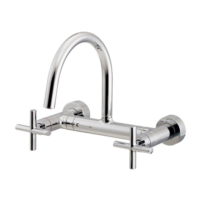 カクダイ 2235994 2ハンドル混合栓 128-119 1個（ご注文単位1個）【直送品】