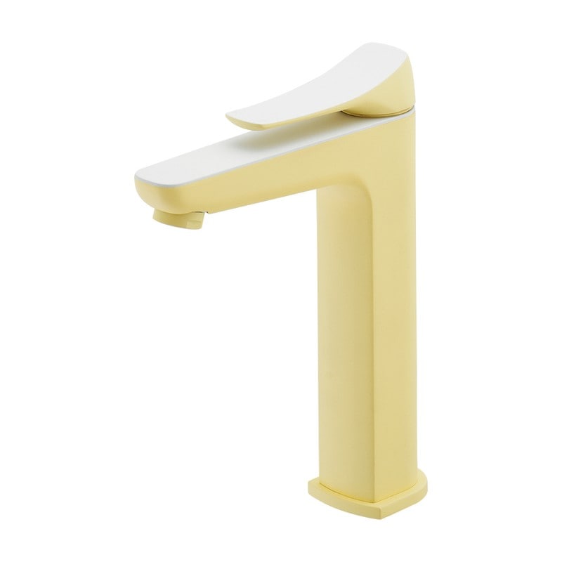 カクダイ 2236054 シングルレバー混合栓ミドル フロストレモン 183-306-Y 1個（ご注文単位1個）【直送品】