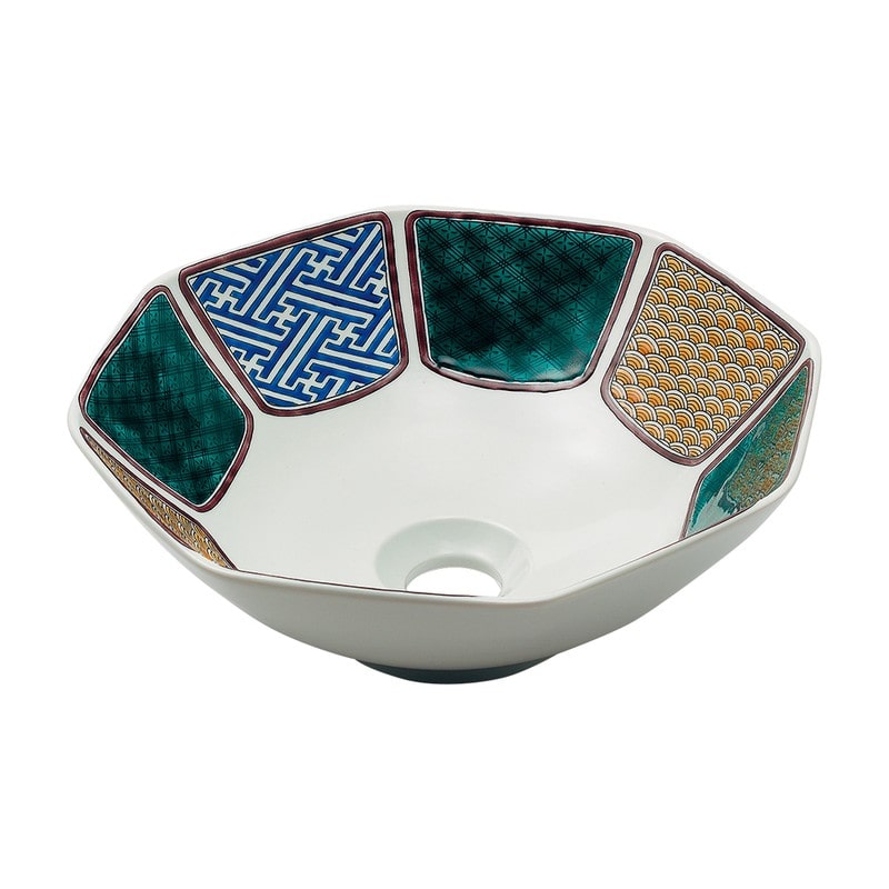 カクダイ 2236180 手洗器 吉祥三紋図 493-259 1個（ご注文単位1個）【直送品】