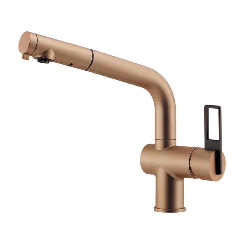 カクダイ 2235975 シングルレバー引出し混合栓 シャンパンゴールド 118-051-GB 1個（ご注文単位1個）【直送品】