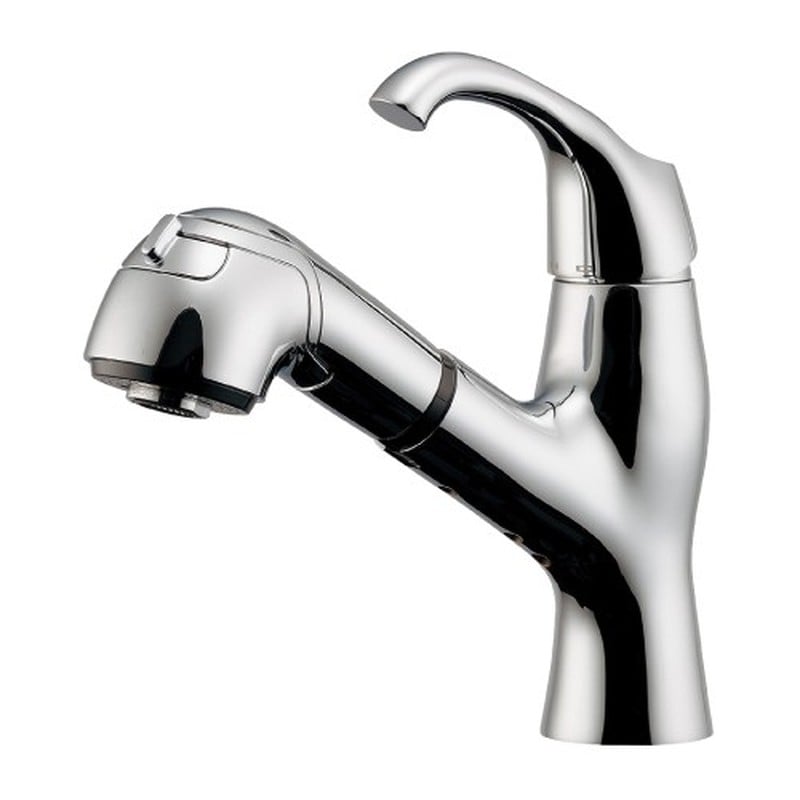 カクダイ 2231606 シングルレバー引出し混合栓 #184-024K 1個（ご注文単位1個）【直送品】