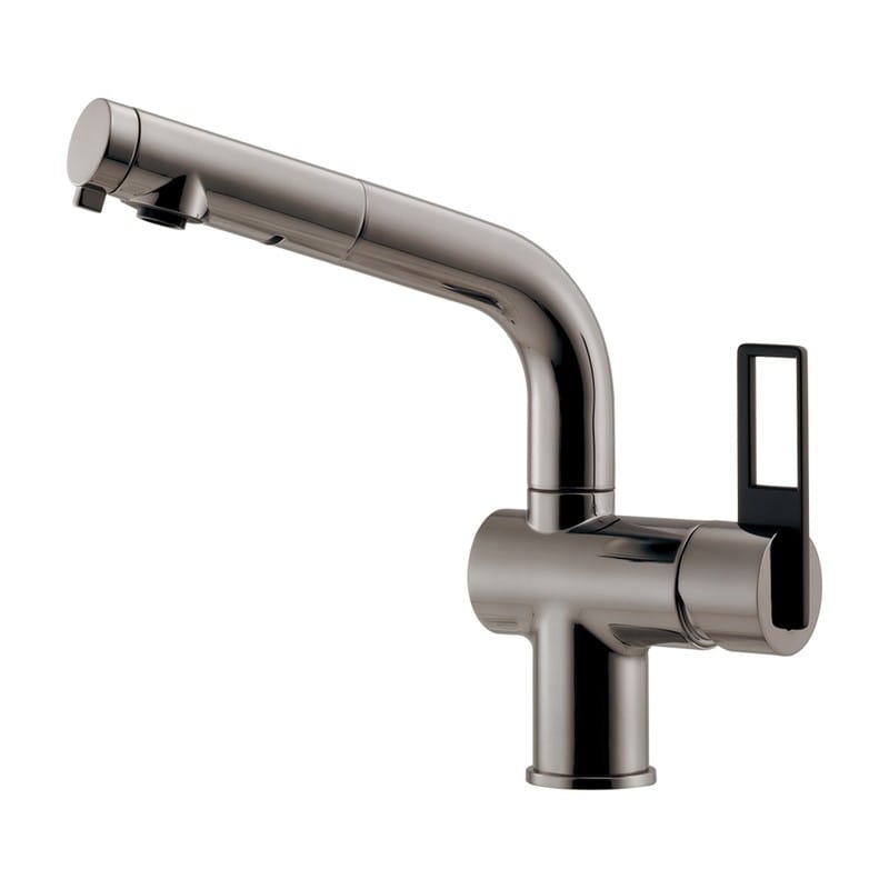 カクダイ 2235958 シングルレバー混合栓 ダークシルバー 117-046-DS 1個（ご注文単位1個）【直送品】