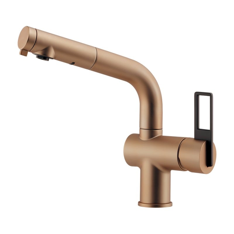 カクダイ 2235959 シングルレバー混合栓 シャンパンゴールド 117-046-GB 1個（ご注文単位1個）【直送品】