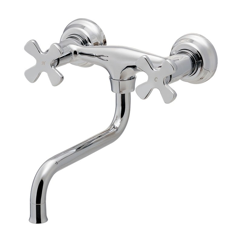 カクダイ 2235988 2ハンドル混合栓 128-116 1個（ご注文単位1個）【直送品】