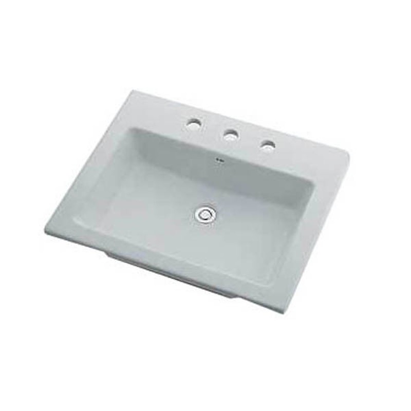 カクダイ 2221953 カクダイ 493-009 角型洗面器/3ホール #493-009 1個（ご注文単位1個）【直送品】