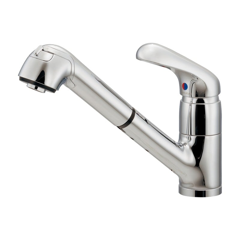 カクダイ 2235977 シングルレバー引出し混合栓 118-052 1個（ご注文単位1個）【直送品】