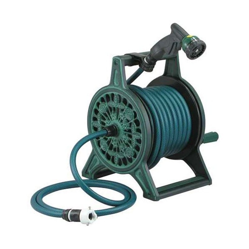 カクダイ 2229259 カクダイ 553-801 レトロホースリール/GN #553-801 1個(ご注文単位1個)【直送品】