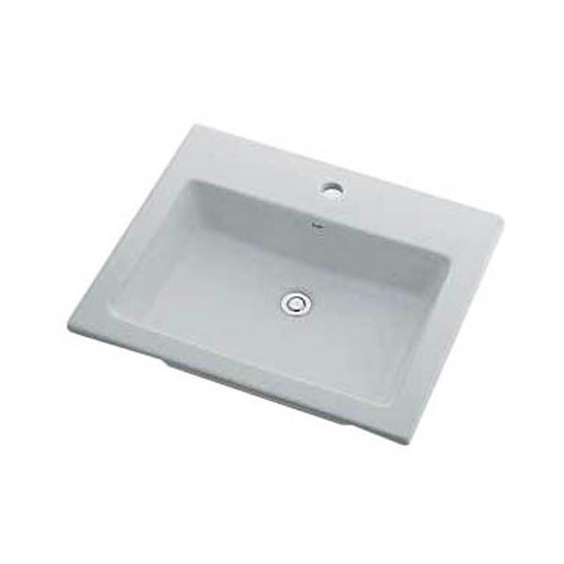 カクダイ 2221951 カクダイ 493-008 角型洗面器/1ホール #493-008 1個（ご注文単位1個）【直送品】