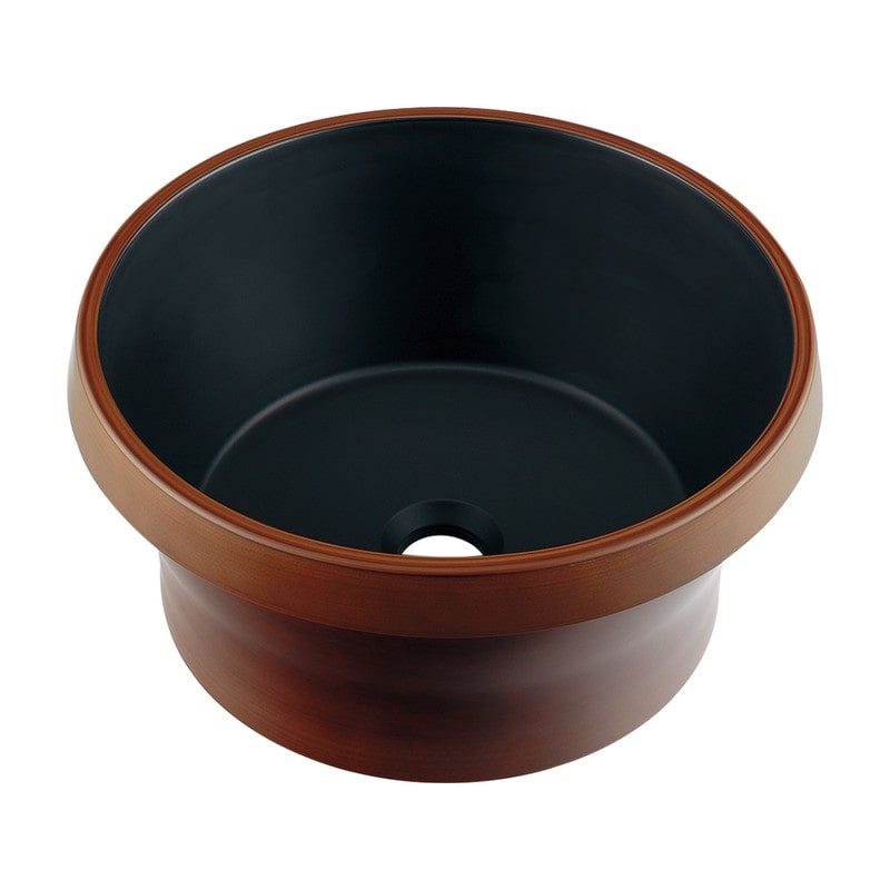 カクダイ 2236192 丸型手洗器 カカオ 493-264-DD 1個（ご注文単位1個）【直送品】