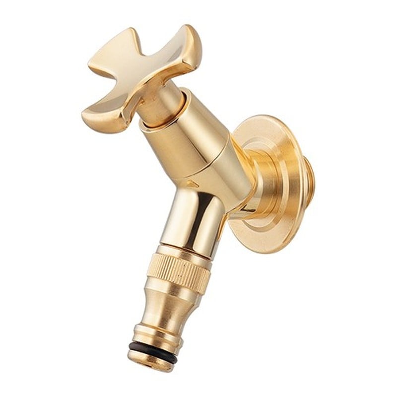 カクダイ 2236405 横水栓 アンティークゴールド 701-242-13 1個（ご注文単位1個）【直送品】