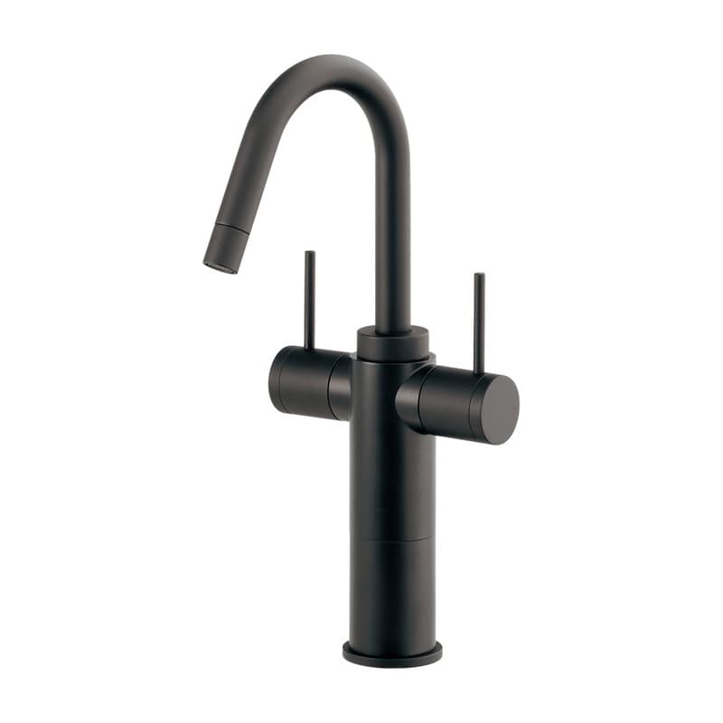 カクダイ 2236029 2ハンドル混合栓トール マットブラック 150-475-D 1個（ご注文単位1個）【直送品】