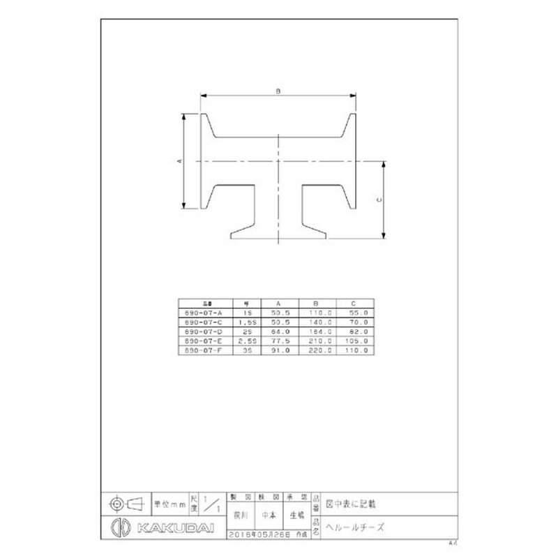 カクダイ 2224746 へルールチーズ/2S #690-07-D 1個(ご注文単位1個)【直送品】