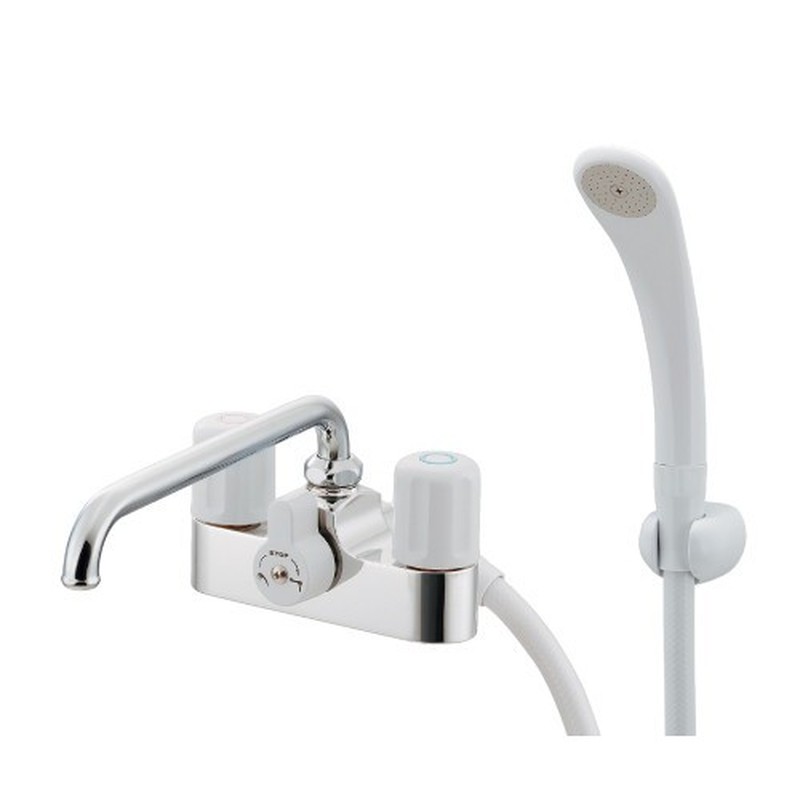 カクダイ 2232691 2ハンドルシャワー混合栓 止水 #152-102 1個（ご注文単位1個）【直送品】