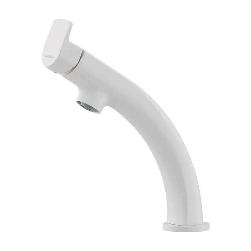 カクダイ 2236048 シングルレバー混合栓 マットホワイト 183-152-MW 1個（ご注文単位1個）【直送品】