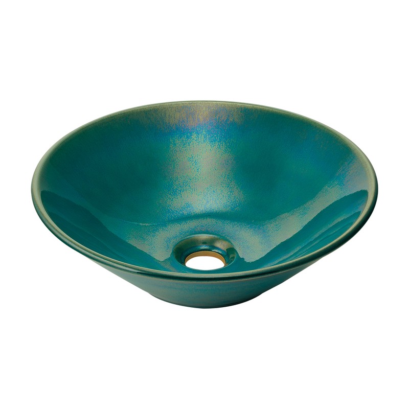 カクダイ 2236200 丸型手洗器 孔雀 493-266-CB 1個（ご注文単位1個）【直送品】