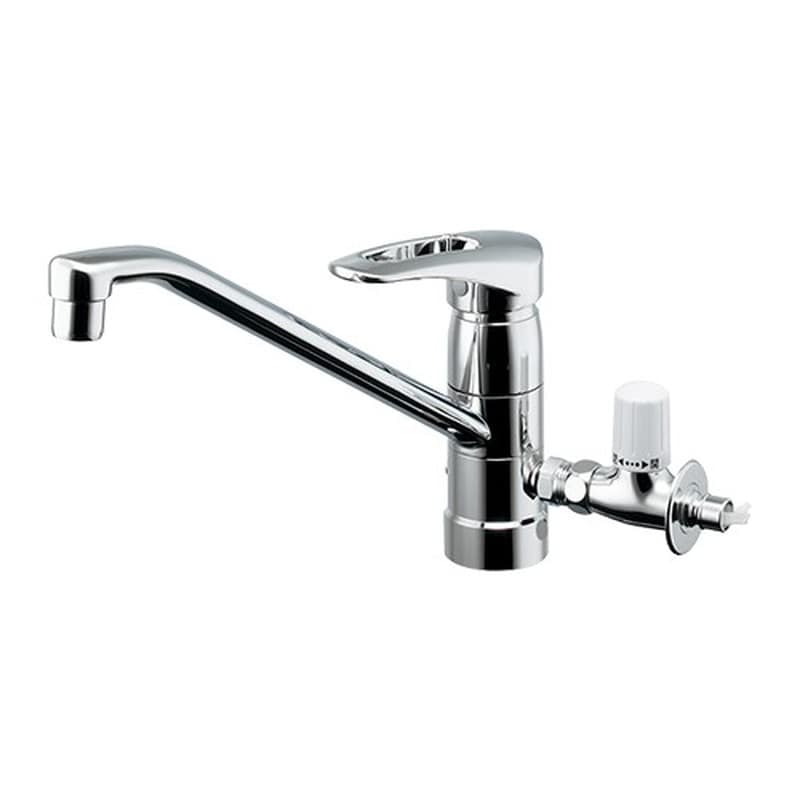 カクダイ 2227757 117-052K Sレバー混合栓分水孔コック付 #117-052K 1個（ご注文単位1個）【直送品】