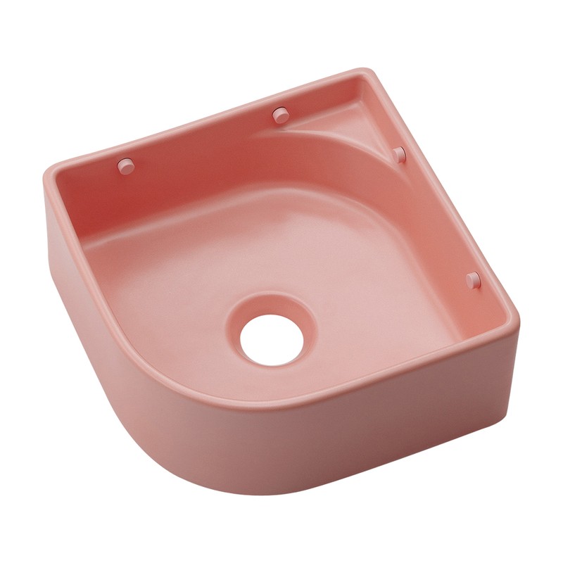 カクダイ 2236148 壁掛手洗器 フロストピーチ 493-244-P 1個（ご注文単位1個）【直送品】