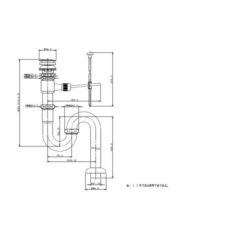 カクダイ 2221467 カクダイ 4322-32 ポップアップSトラップ #4322-32 1個（ご注文単位1個）【直送品】