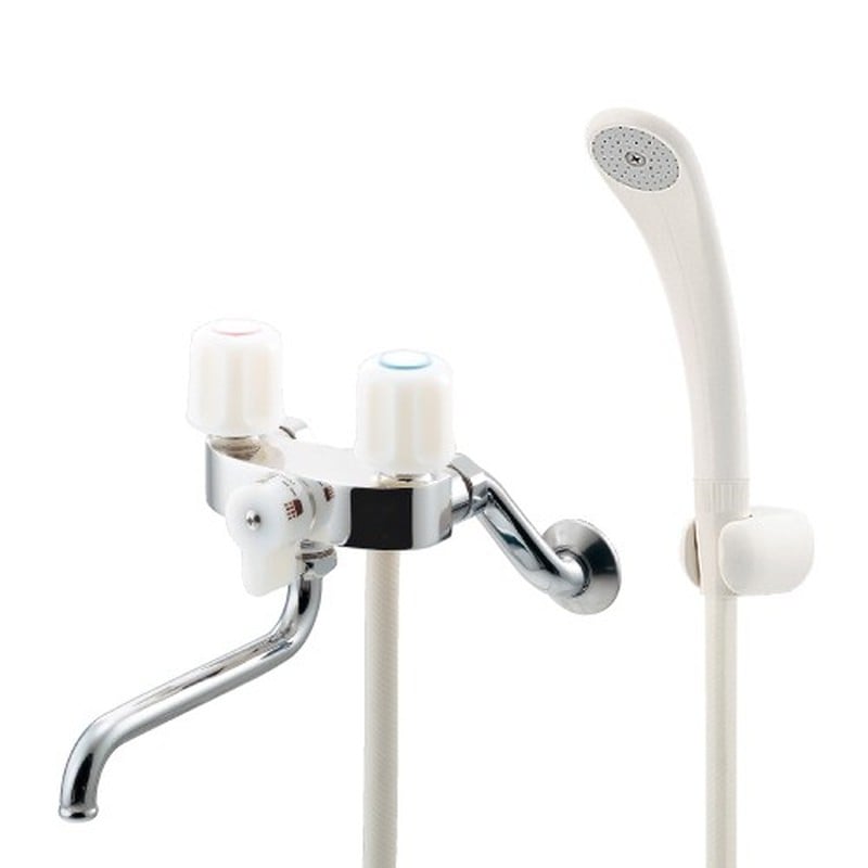 カクダイ 2232685 2ハンドルシャワー混合栓 止水 #139-503K 1個(ご注文単位1個)【直送品】