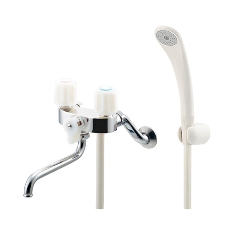 カクダイ 2236003 2ハンドルシャワー混合栓一時止水 139-503-240 1個(ご注文単位1個)【直送品】