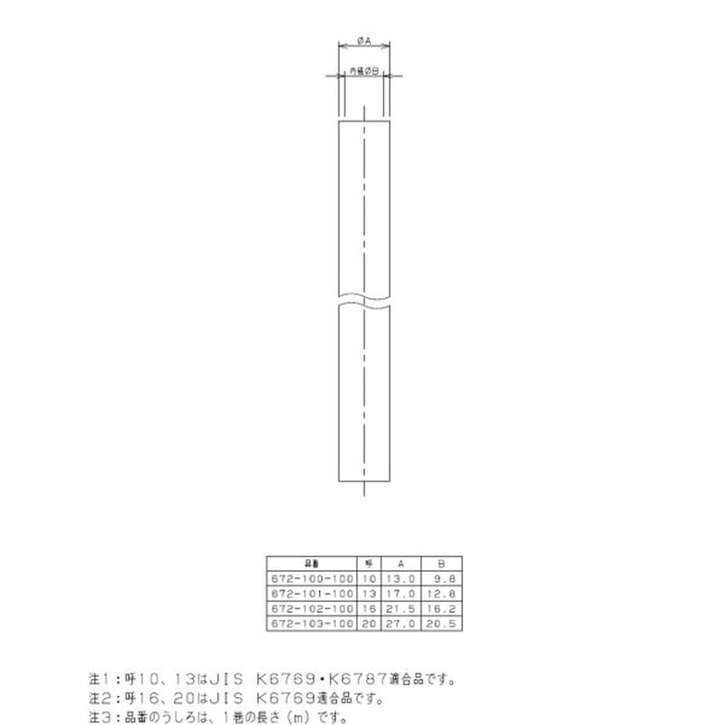 カクダイ 2224465 672-100-100 架橋ポリエチレン管10A #672-100-100 1個（ご注文単位1個）【直送品】