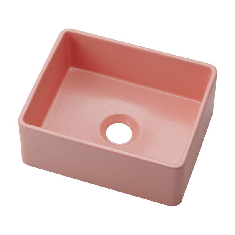 カクダイ 2236152 角型手洗器 フロストピーチ 493-245-P 1個（ご注文単位1個）【直送品】