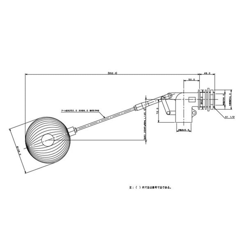 カクダイ 2224276 複式ボールタップポリ玉 #6616-40 1個(ご注文単位1個)【直送品】
