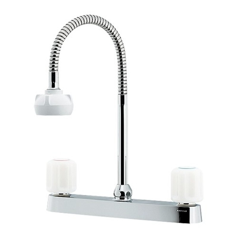 カクダイ 2235433 2ハンドル混合栓 シャワーつき #151-017 1個（ご注文単位1個）【直送品】