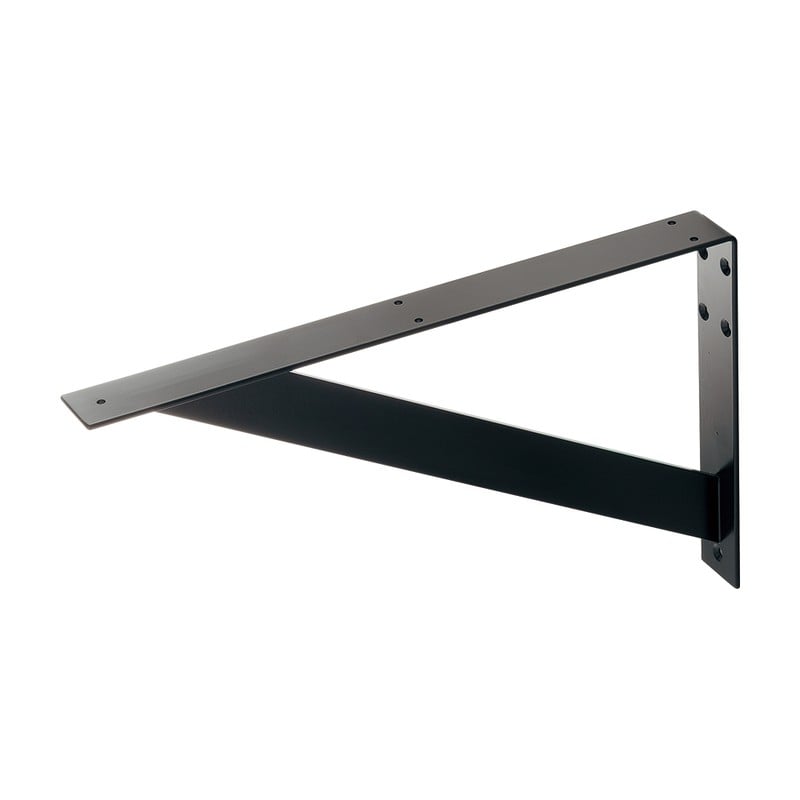 カクダイ 2232737 250-002-D ブラケット 平鋼ツヤ消し黒 #250-002-D 1個（ご注文単位1個）【直送品】