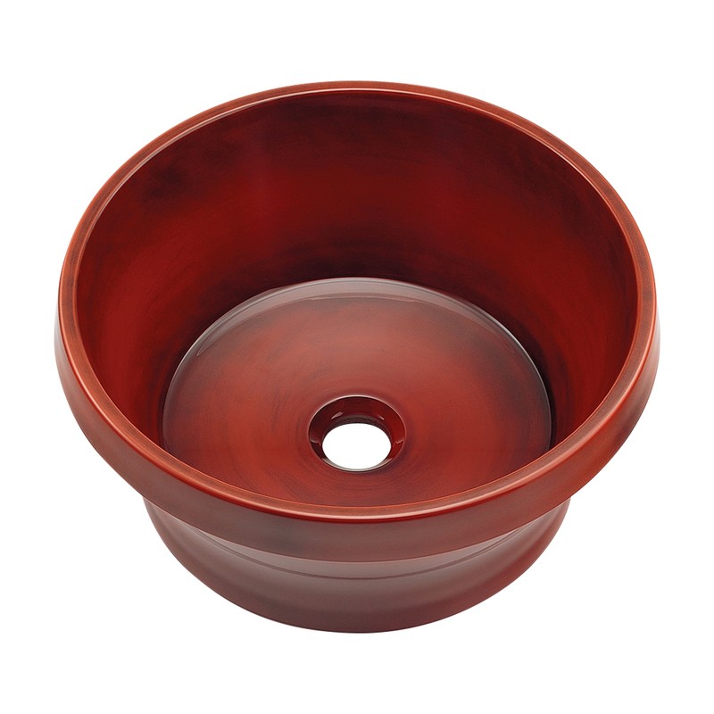 カクダイ 2236172 丸型手洗器 栃杢 493-255-BR 1個（ご注文単位1個）【直送品】