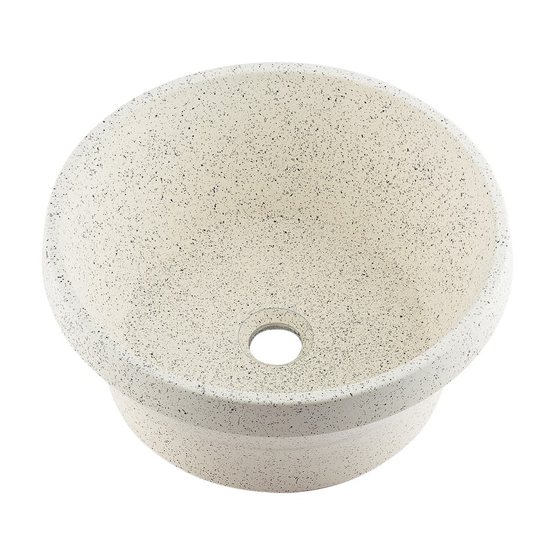 カクダイ 2236175 丸型手洗器 雪見石 493-255-MW 1個（ご注文単位1個）【直送品】